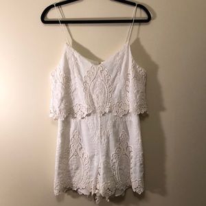 White lace romper!